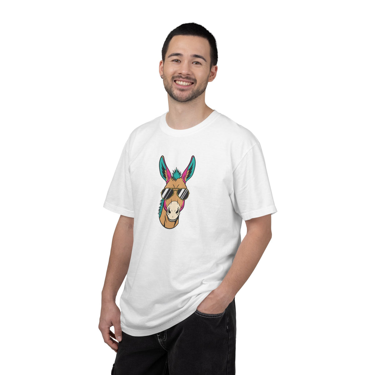 Funny Donkey Head with Glasses T-Shirt