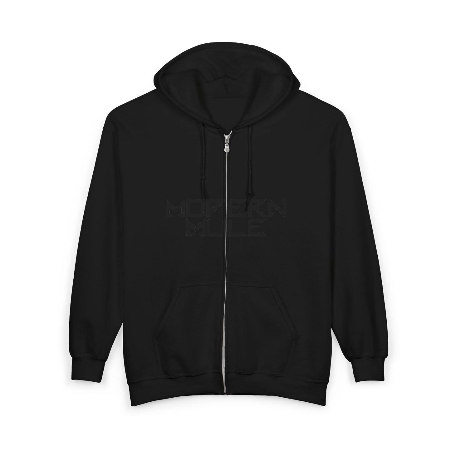 Llama Portrait Zip Hoodie — Realistic Llama Face Full-Zip Sweatshirt