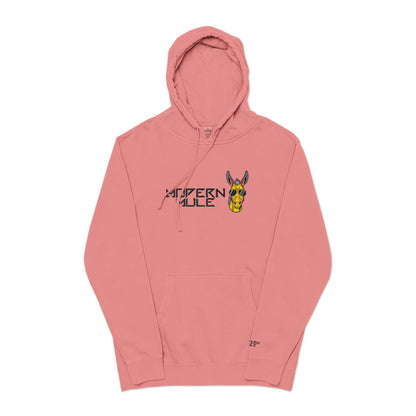 Modern Mule Funny Hoodie — Pigment-Dyed Casual Pullover