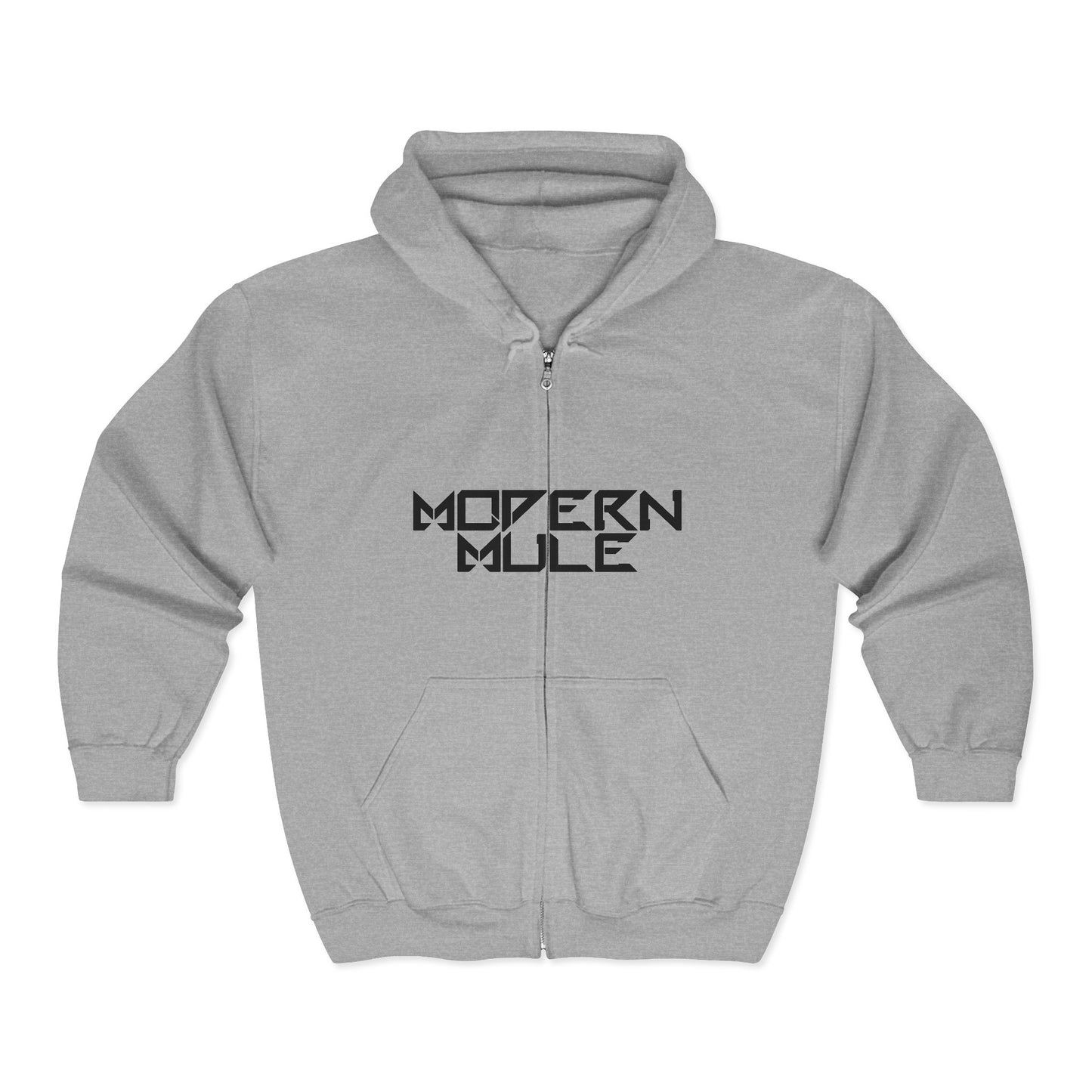 Llama Portrait Zip Hoodie — Realistic Llama Face Full-Zip Sweatshirt