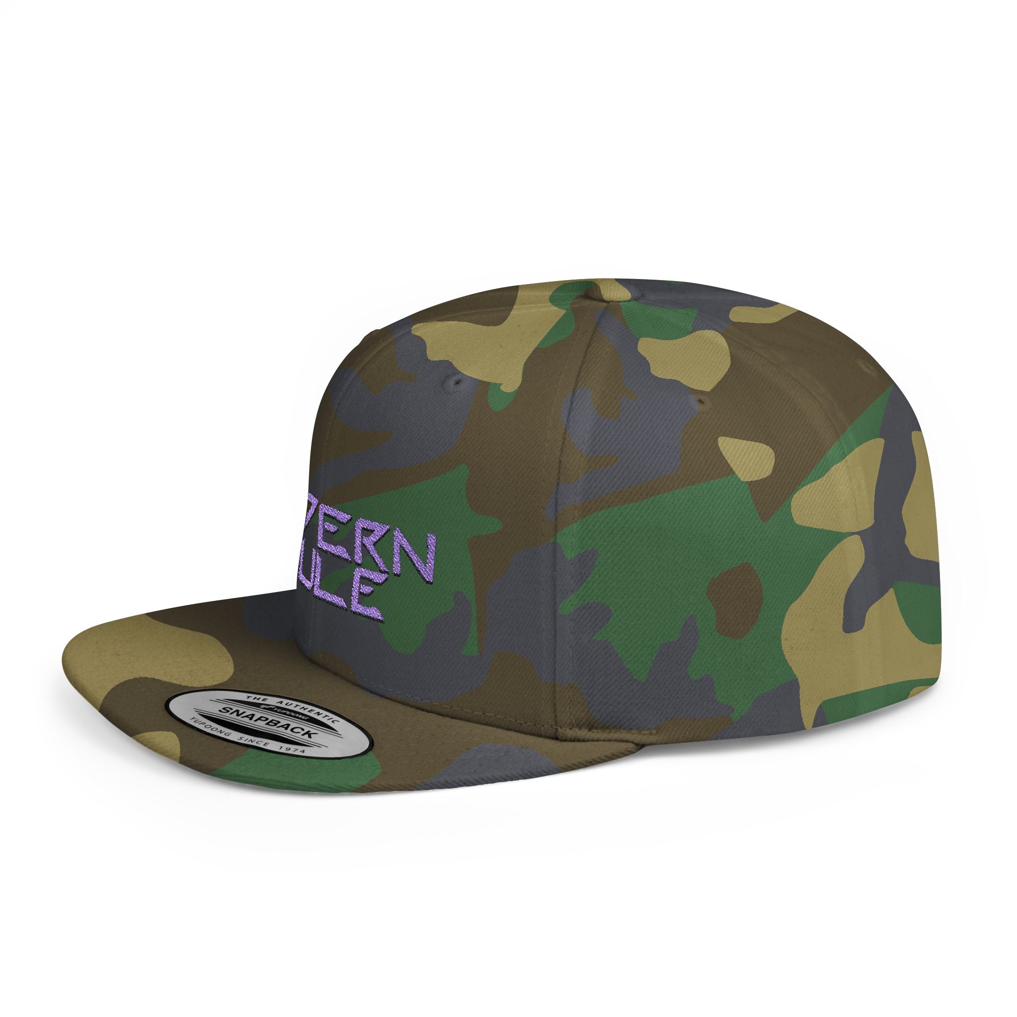 Royal Blue Logo Flat Bill Snapback — mdern mule Hat