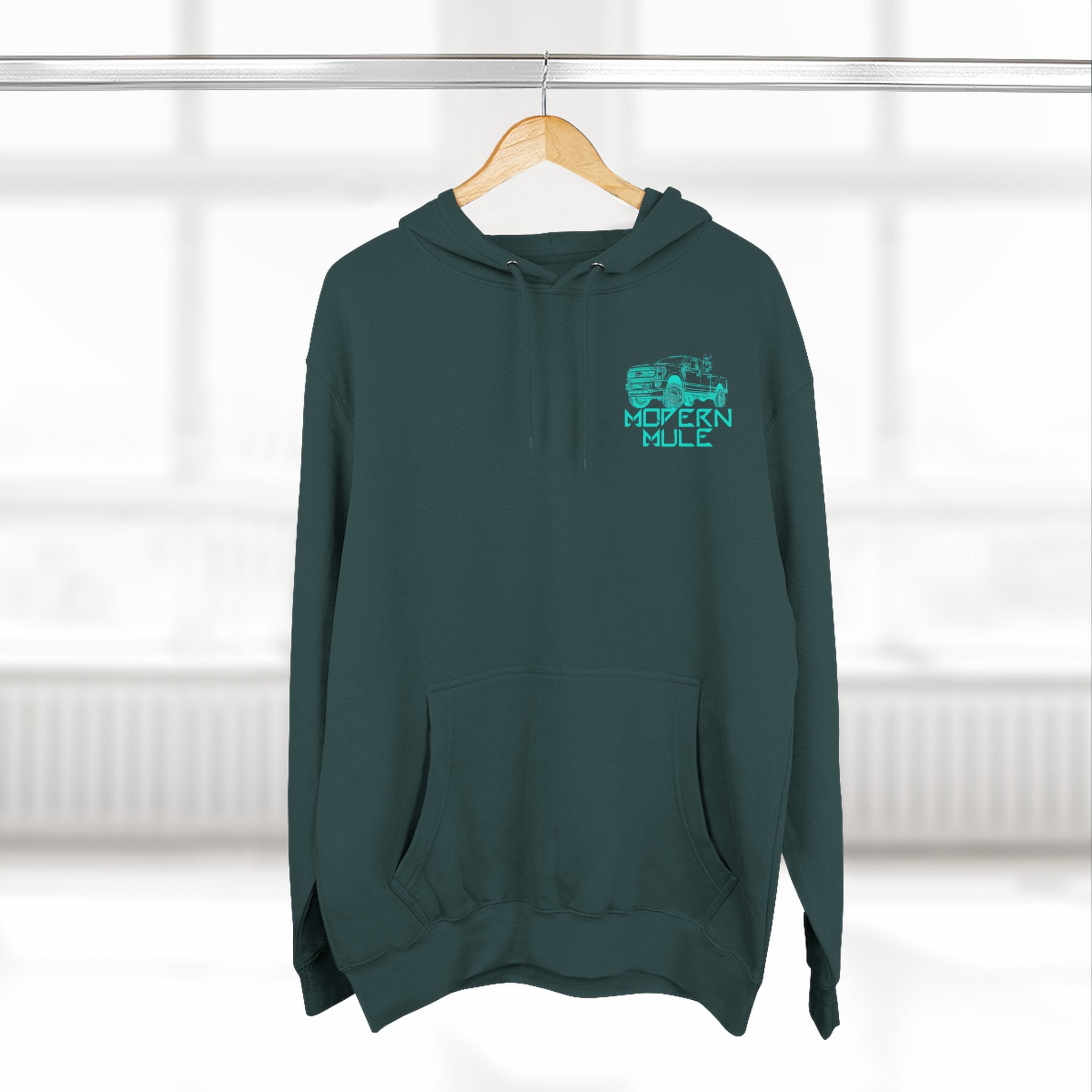 Modern Mule Logo Hoodie — Minimal Graphic Fleece Pullover