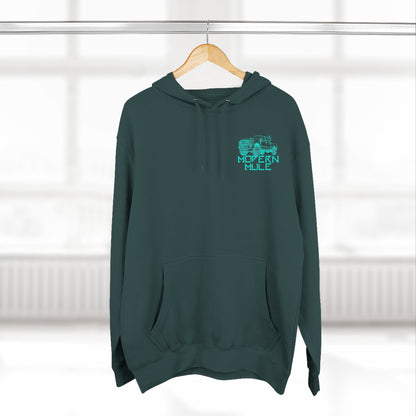 Modern Mule Logo Hoodie — Minimal Graphic Fleece Pullover