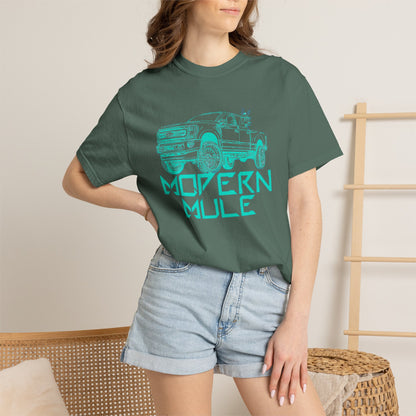 Modern Mule Truck T-Shirt — 'Modern Mule' Graphic Tee with Mini Donkey Back Art
