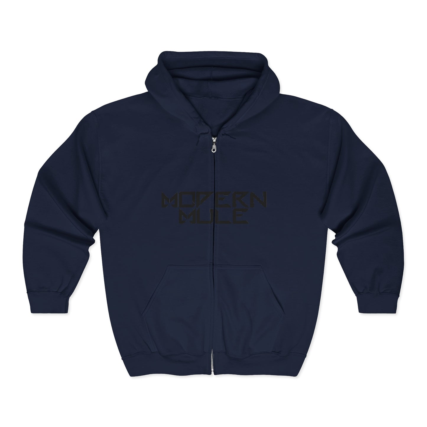 Llama Portrait Zip Hoodie — Realistic Llama Face Full-Zip Sweatshirt