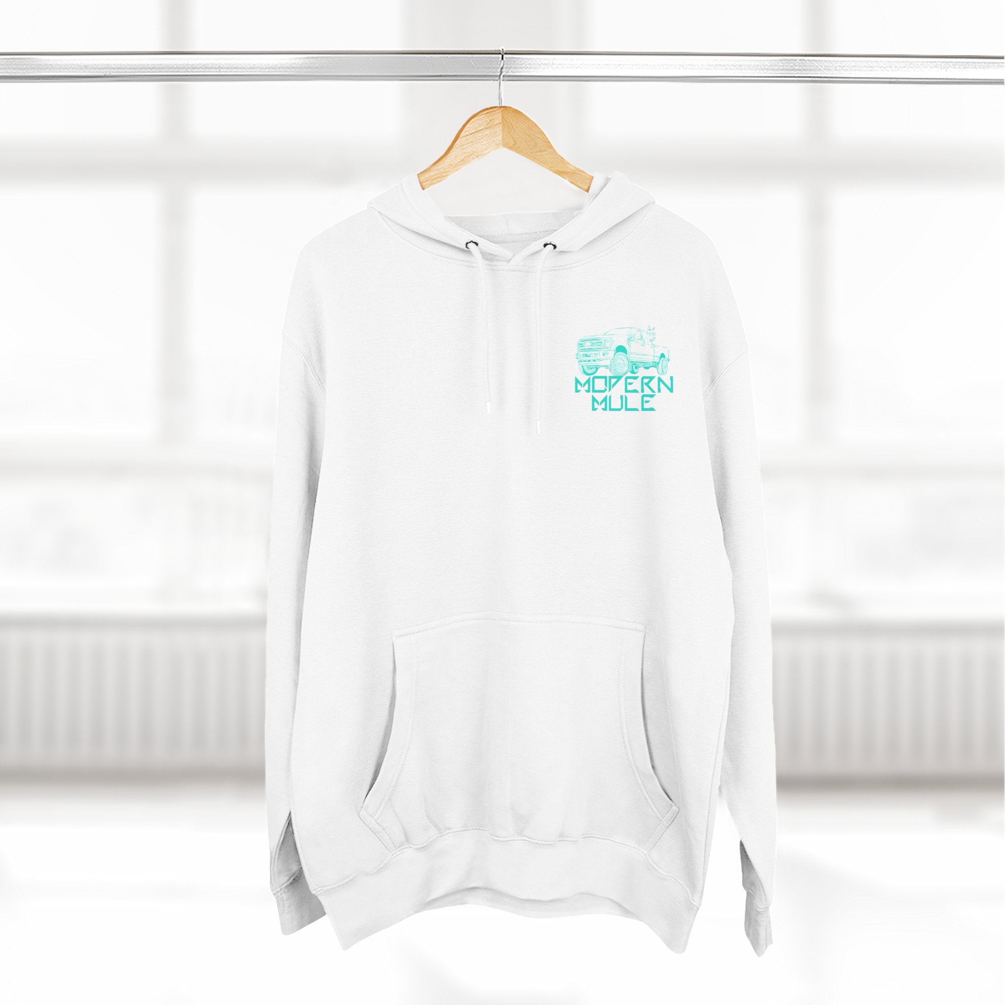 Modern Mule Logo Hoodie — Minimal Graphic Fleece Pullover