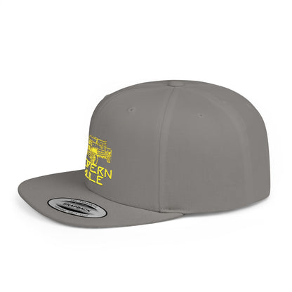 Modern Mule Diesel Truck Lime Green Logo Flat Bill Snapback