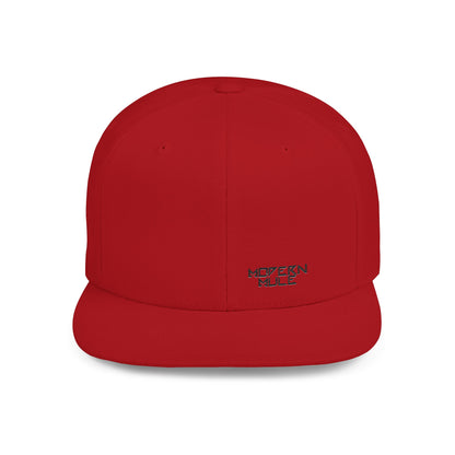 Modern Mule Flat Bill Snapback Hat — Minimal Embroidered Streetwear Cap