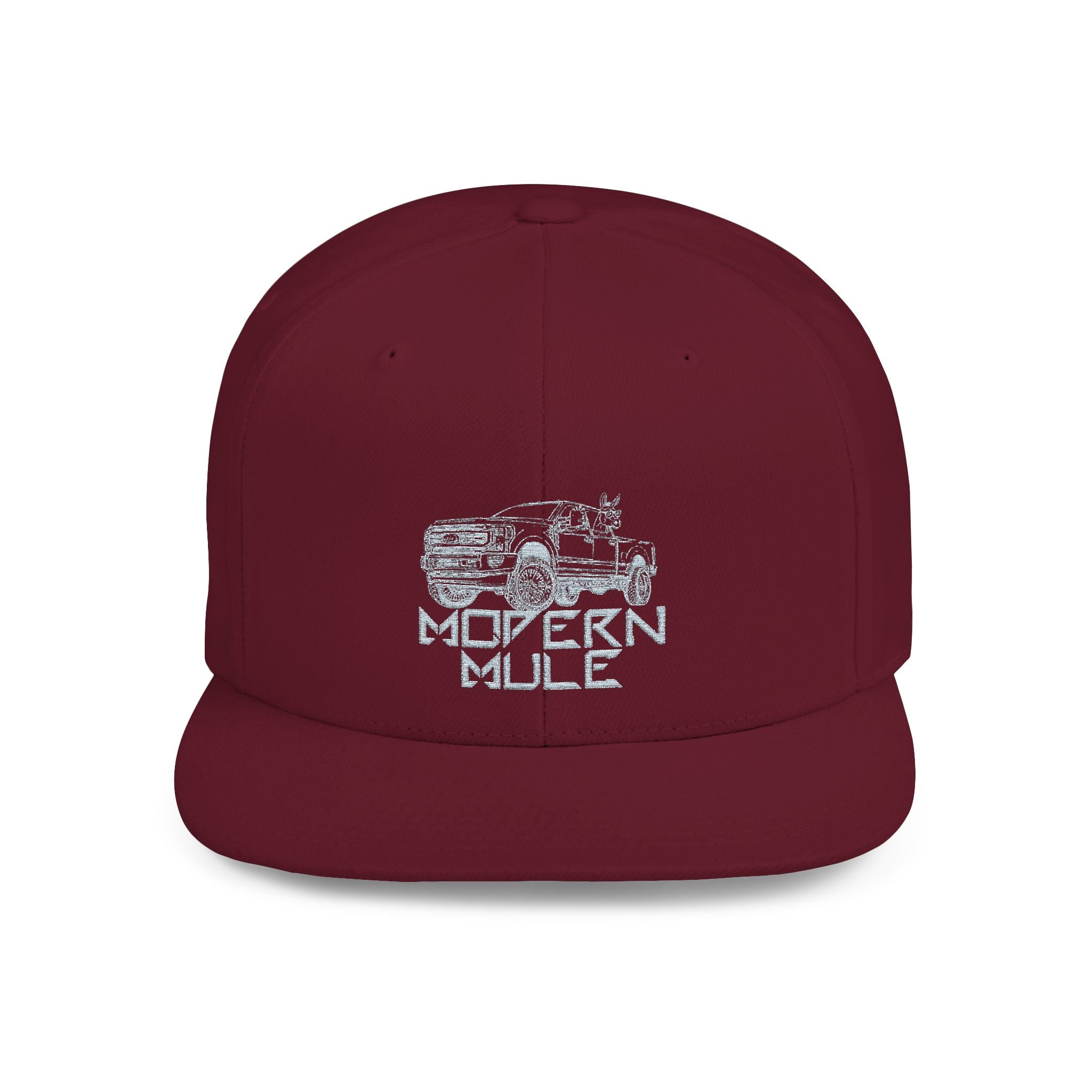 Teal Emblem Ford Diesel Truck Flat Bill Snapback — "Modern Mule"