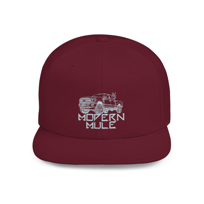 Teal Emblem Ford Diesel Truck Flat Bill Snapback — "Modern Mule"