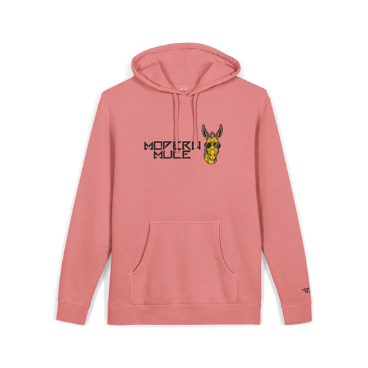 Modern Mule Funny Hoodie — Pigment-Dyed Casual Pullover