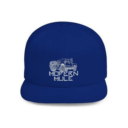 Teal Emblem Ford Diesel Truck Flat Bill Snapback — "Modern Mule"