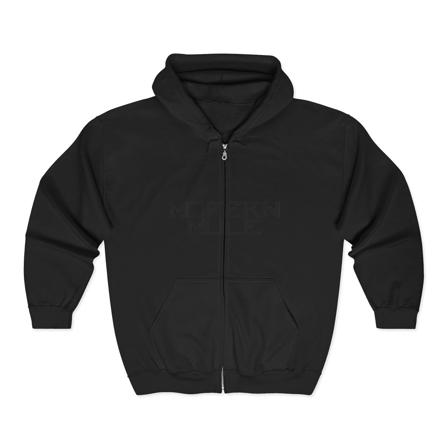 Llama Portrait Zip Hoodie — Realistic Llama Face Full-Zip Sweatshirt