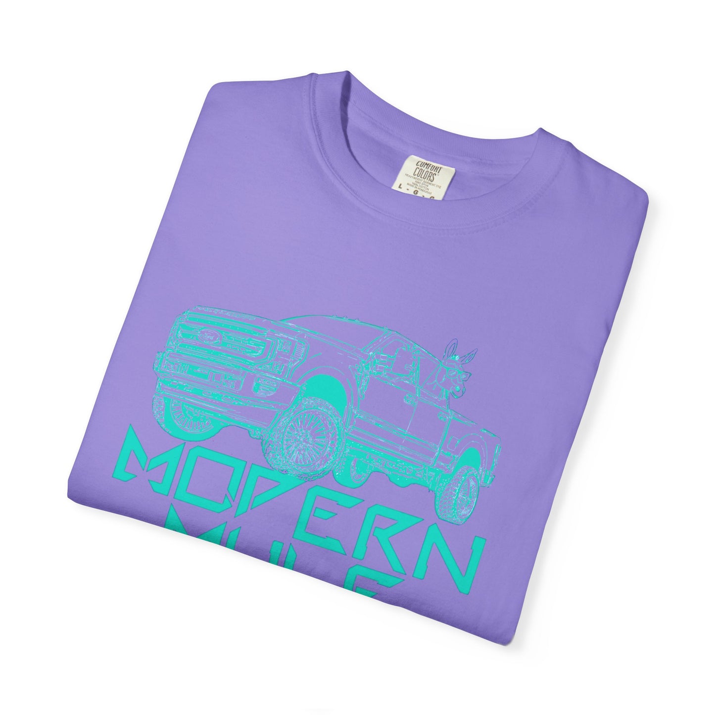 Modern Mule Truck T-Shirt — 'Modern Mule' Graphic Tee with Mini Donkey Back Art