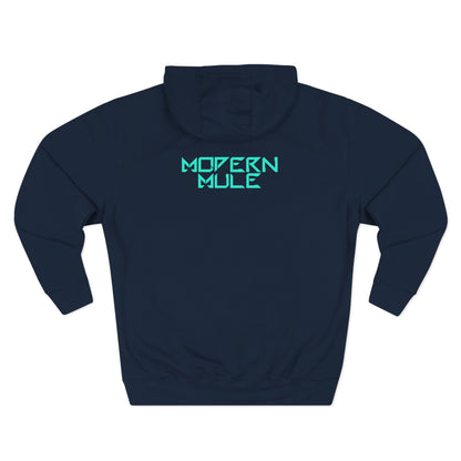 Modern Mule Logo Hoodie — Minimal Graphic Fleece Pullover