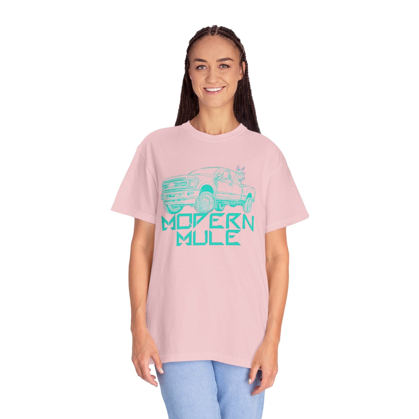 Modern Mule Truck T-Shirt — 'Modern Mule' Graphic Tee with Mini Donkey Back Art