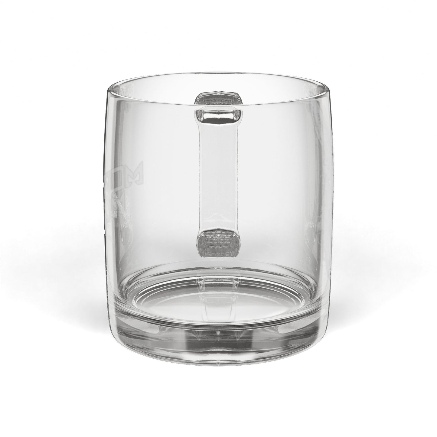 Engraved Glass Coffee Mug — Modern Mule Logo, 12.25 oz