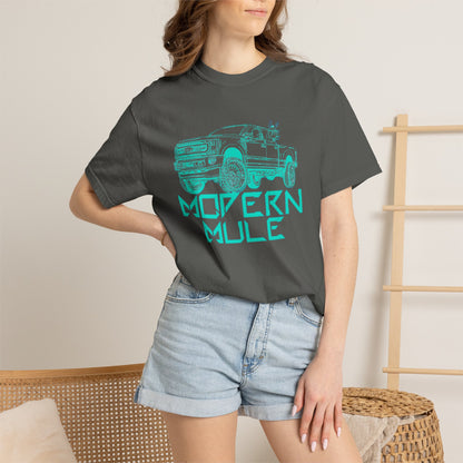 Modern Mule Truck T-Shirt — 'Modern Mule' Graphic Tee with Mini Donkey Back Art