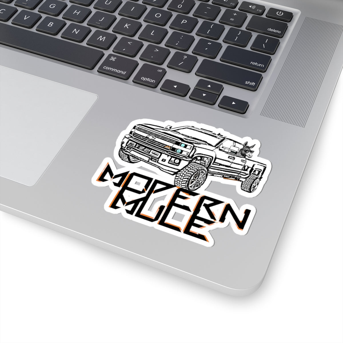 Modern Gully Truck Kiss-Cut Sticker — Off-Road Pickup Art Decal