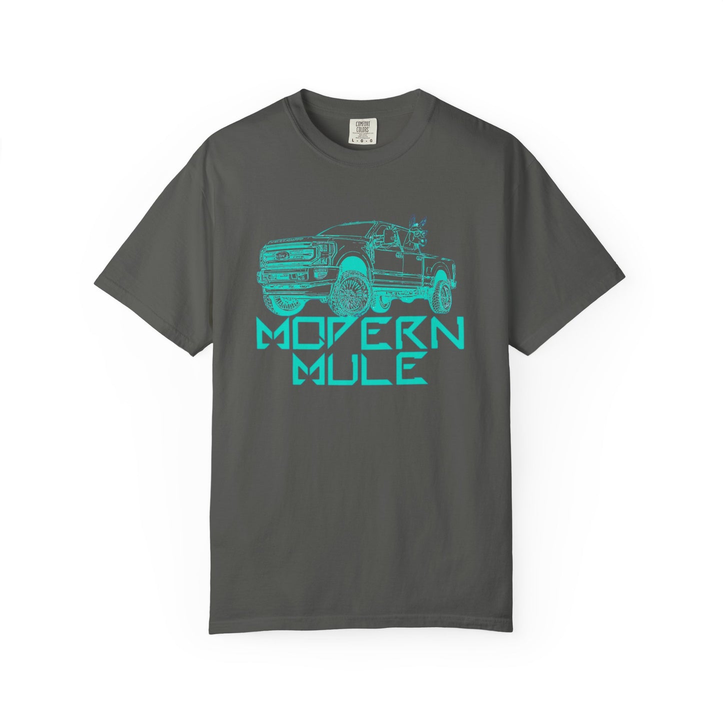 Modern Mule Truck T-Shirt — 'Modern Mule' Graphic Tee with Mini Donkey Back Art