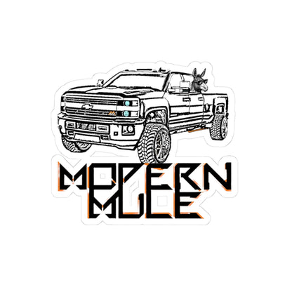 Modern Gully Truck Kiss-Cut Sticker — Off-Road Pickup Art Decal