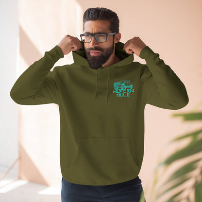 Modern Mule Logo Hoodie — Minimal Graphic Fleece Pullover