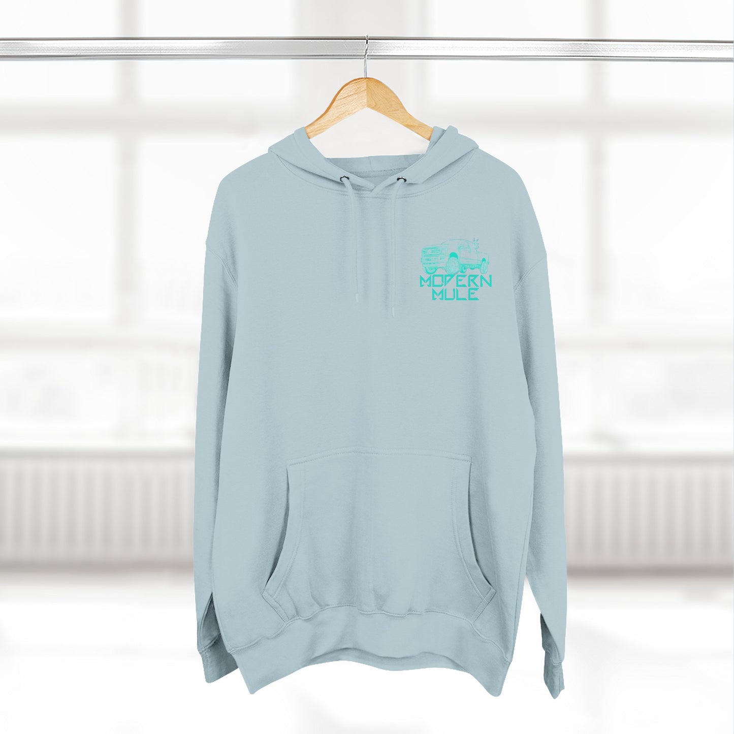 Modern Mule Logo Hoodie — Minimal Graphic Fleece Pullover