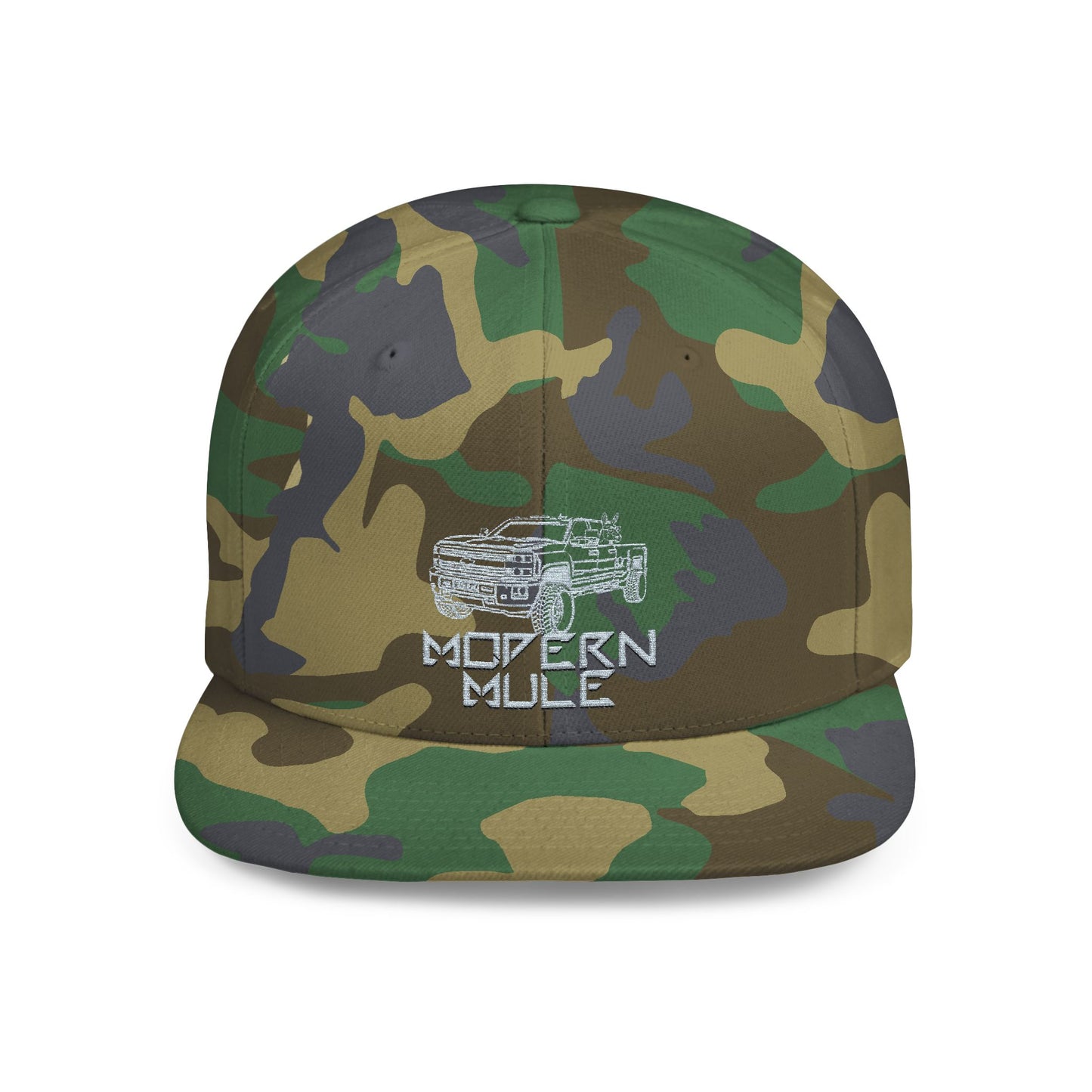 Flat Bill Snapback — "Ford Power Strock" Diesel Horse & Donkey Hat