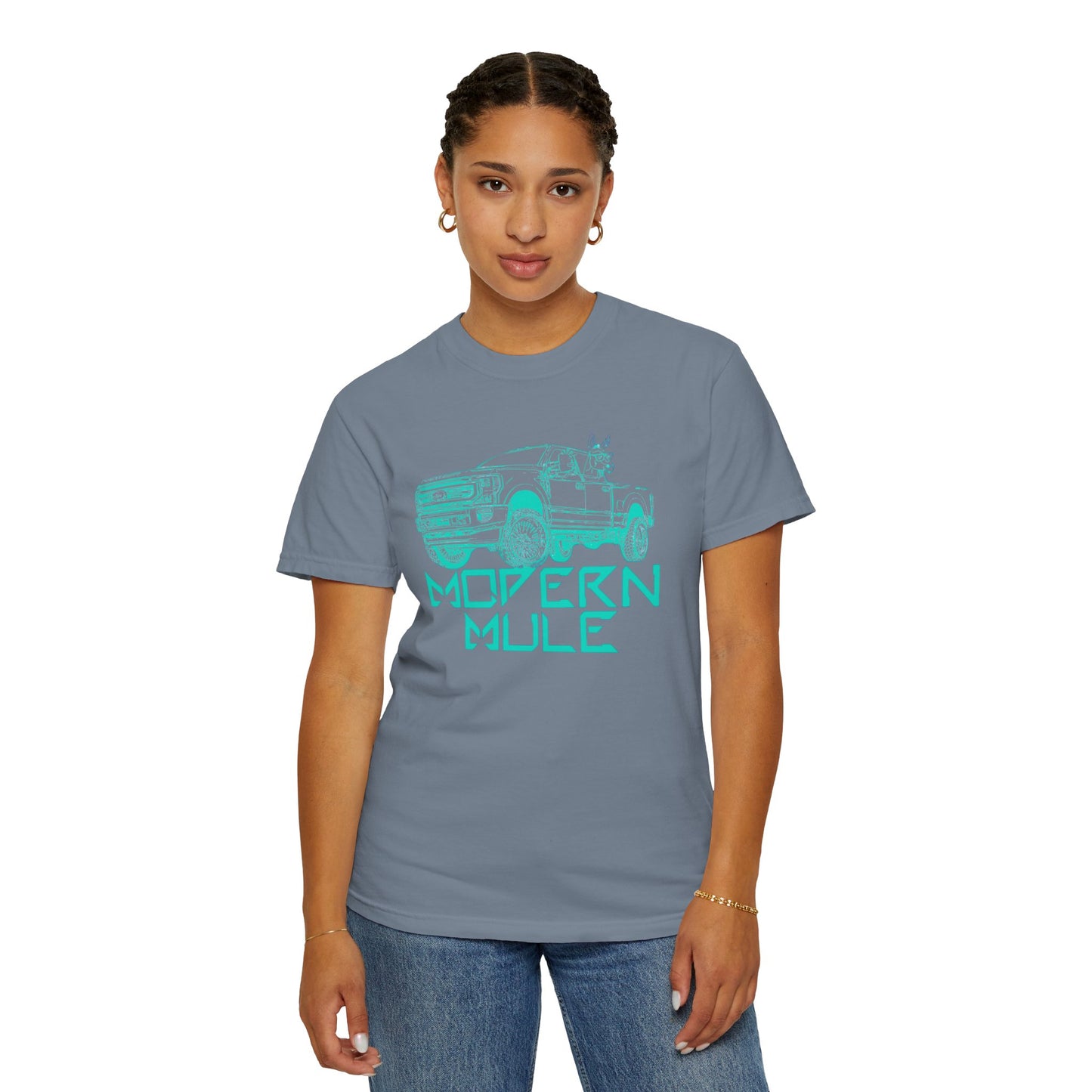 Modern Mule Truck T-Shirt — 'Modern Mule' Graphic Tee with Mini Donkey Back Art