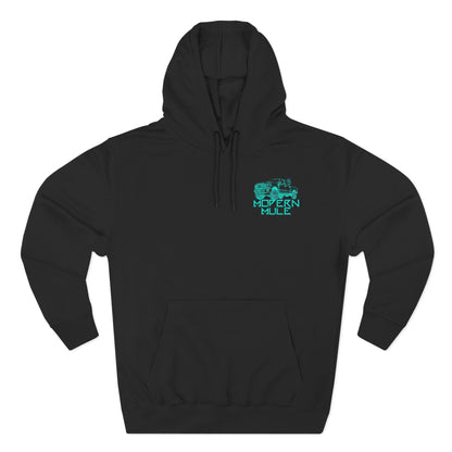 Modern Mule Logo Hoodie — Minimal Graphic Fleece Pullover
