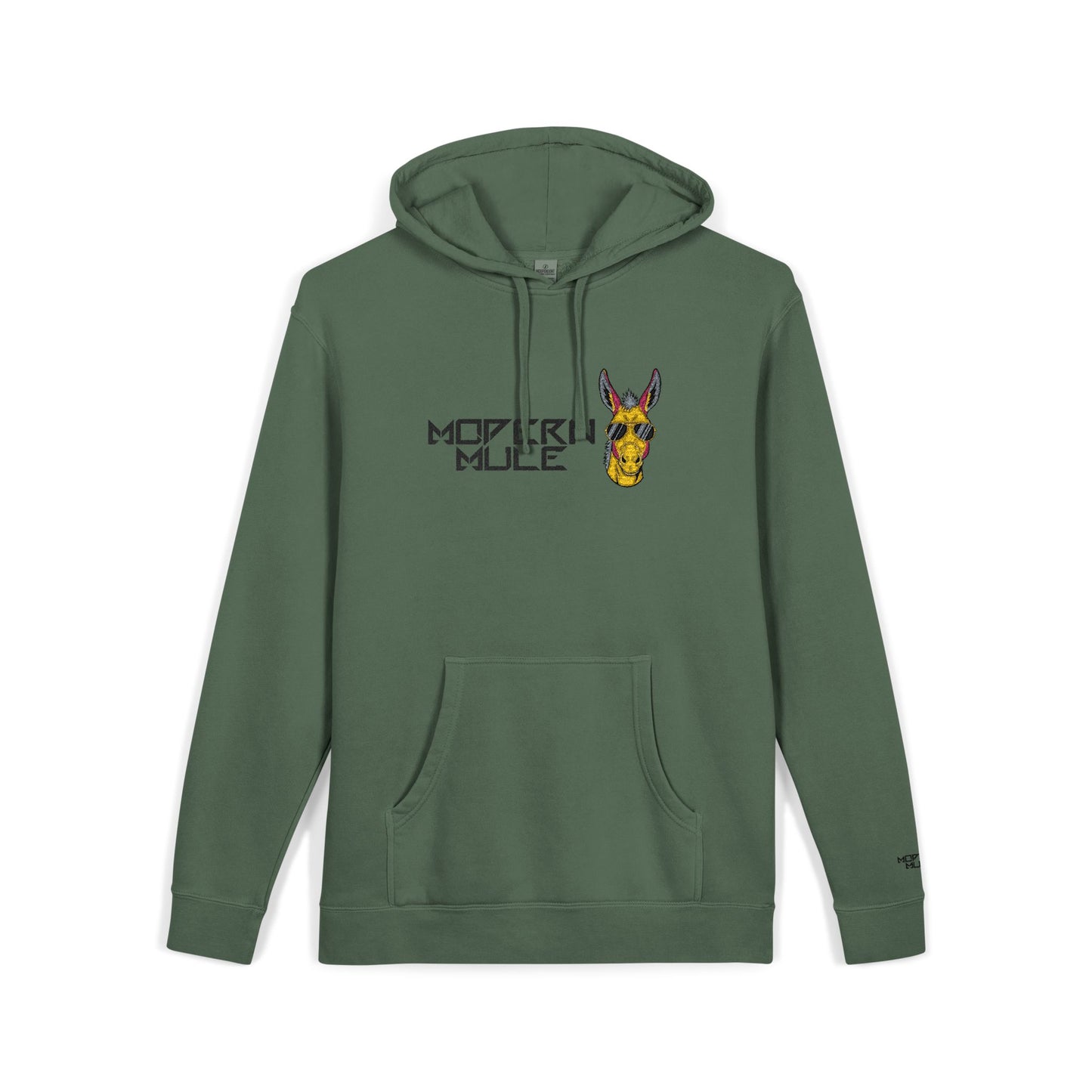 Modern Mule Funny Hoodie — Pigment-Dyed Casual Pullover