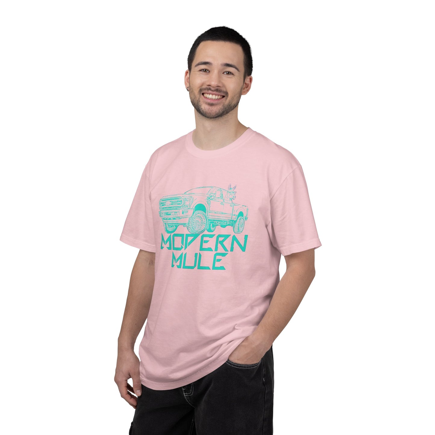 Modern Mule Truck T-Shirt — 'Modern Mule' Graphic Tee with Mini Donkey Back Art