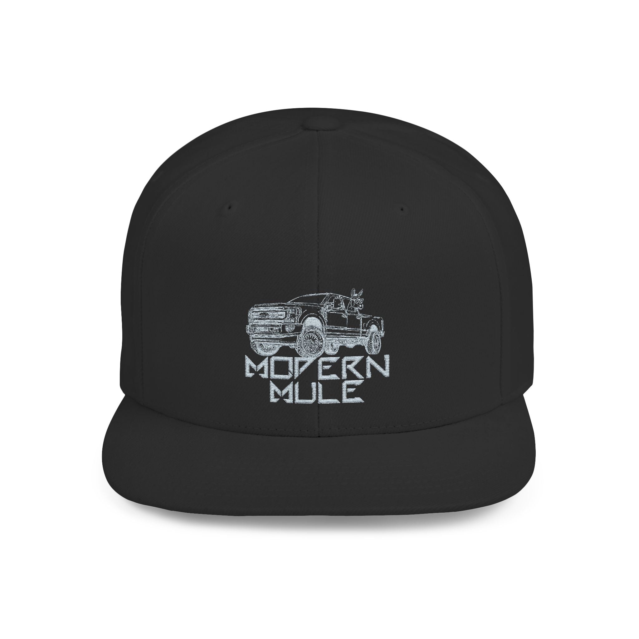 Teal Emblem Ford Diesel Truck Flat Bill Snapback — "Modern Mule"