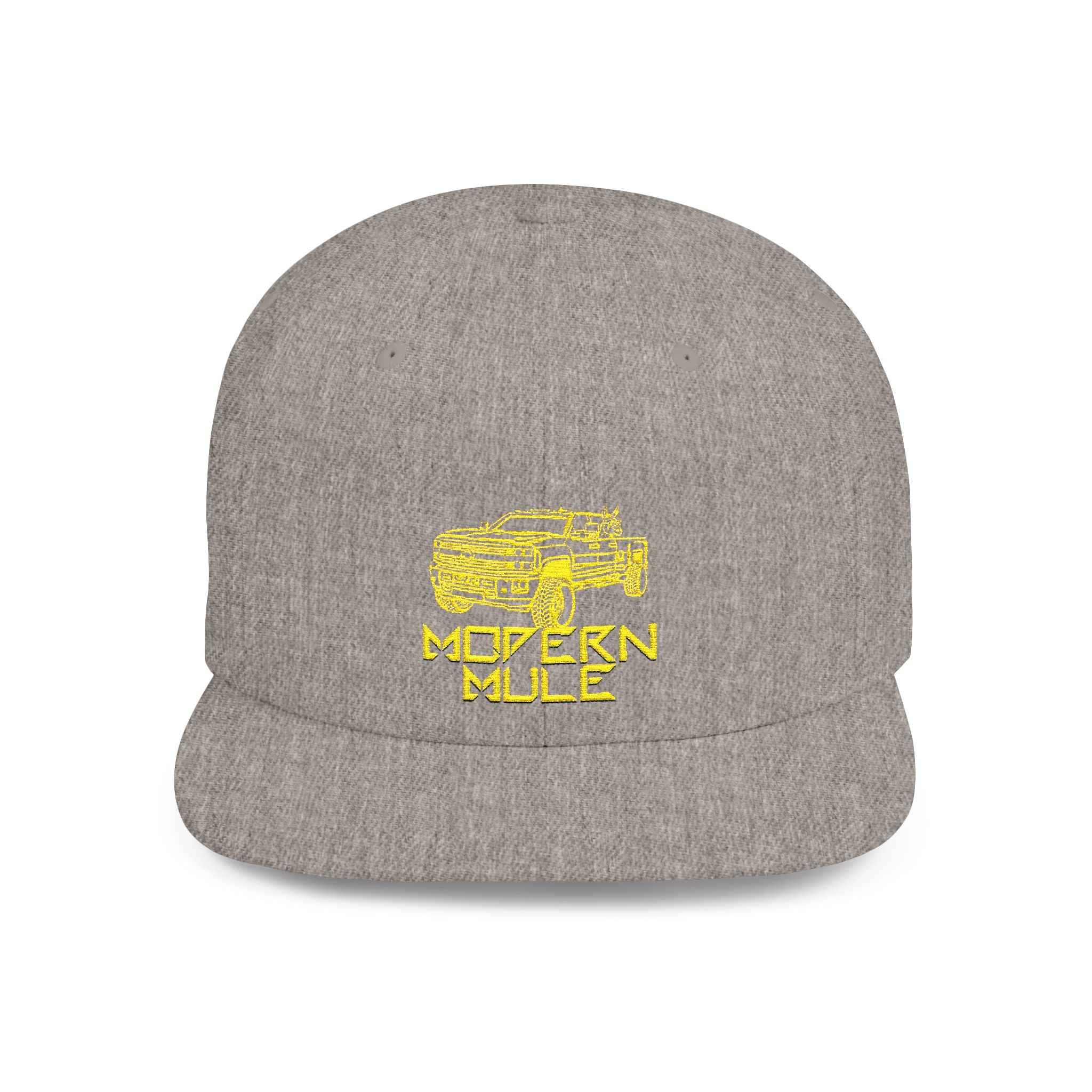 Modern Mule Diesel Truck Lime Green Logo Flat Bill Snapback