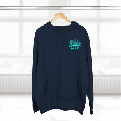 Modern Mule Logo Hoodie — Minimal Graphic Fleece Pullover