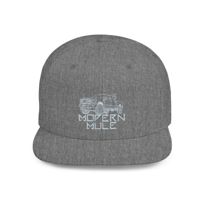 Teal Emblem Ford Diesel Truck Flat Bill Snapback — "Modern Mule"
