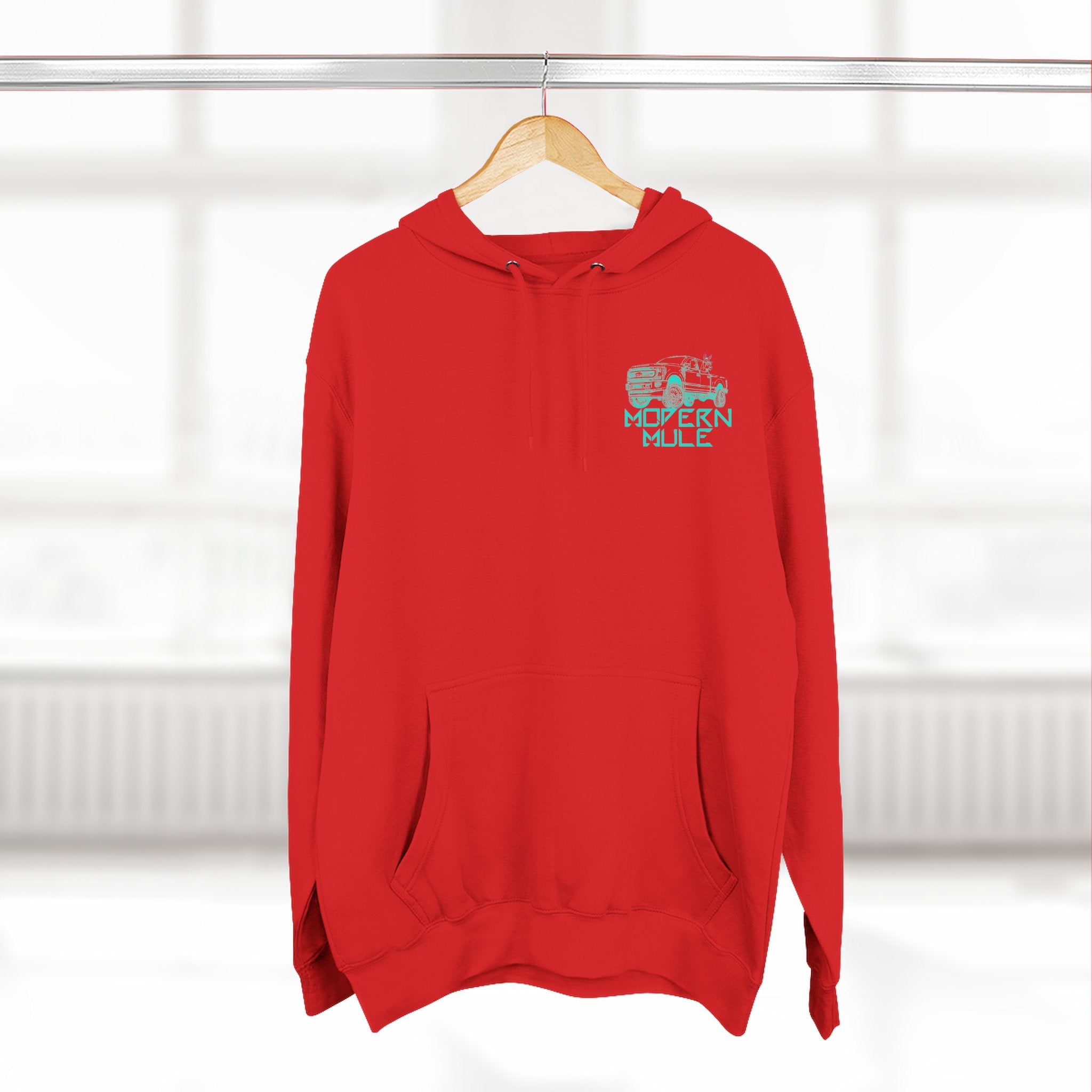 Modern Mule Logo Hoodie — Minimal Graphic Fleece Pullover