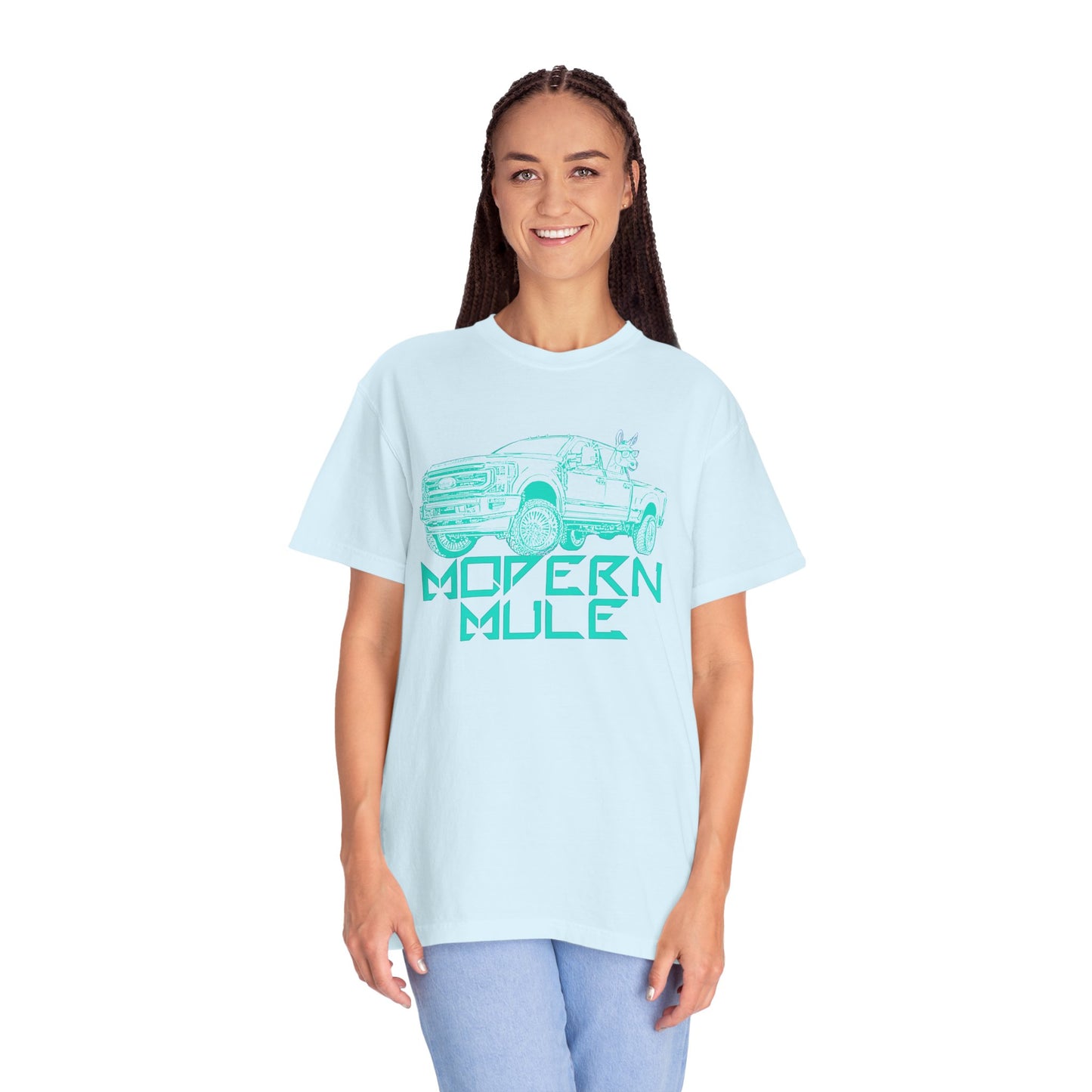 Modern Mule Truck T-Shirt — 'Modern Mule' Graphic Tee with Mini Donkey Back Art
