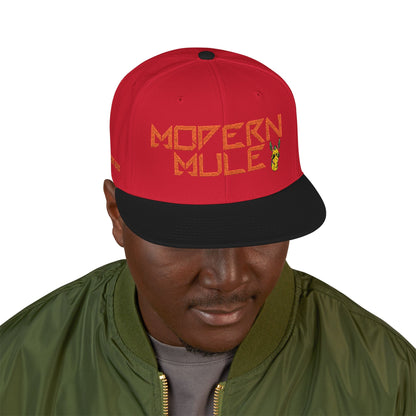 Snapback Hat — "Modern Mule Haulin' Auss" Embroidered Diesel Truck Design