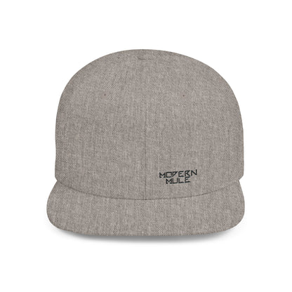 Modern Mule Flat Bill Snapback Hat — Minimal Embroidered Streetwear Cap