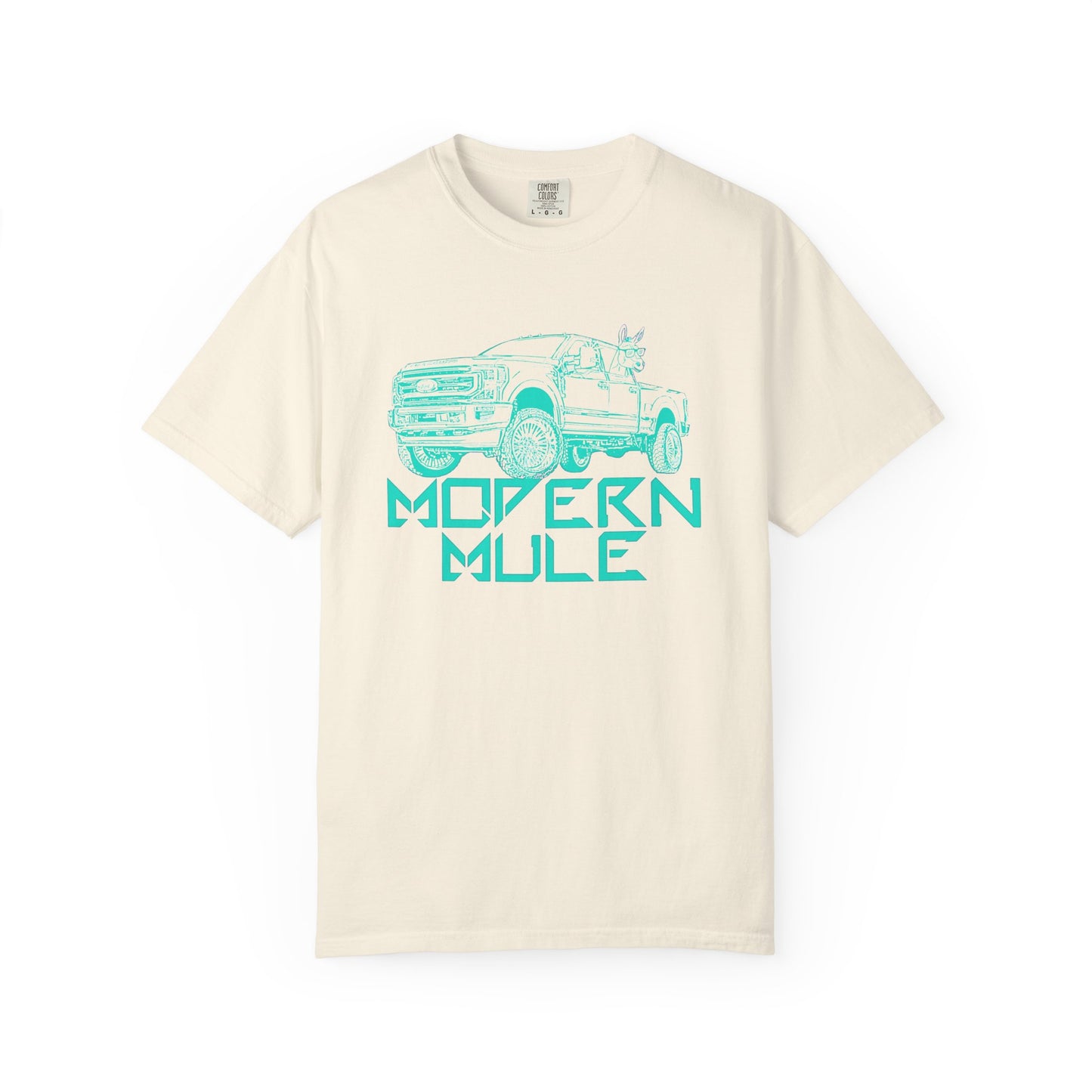 Modern Mule Truck T-Shirt — 'Modern Mule' Graphic Tee with Mini Donkey Back Art