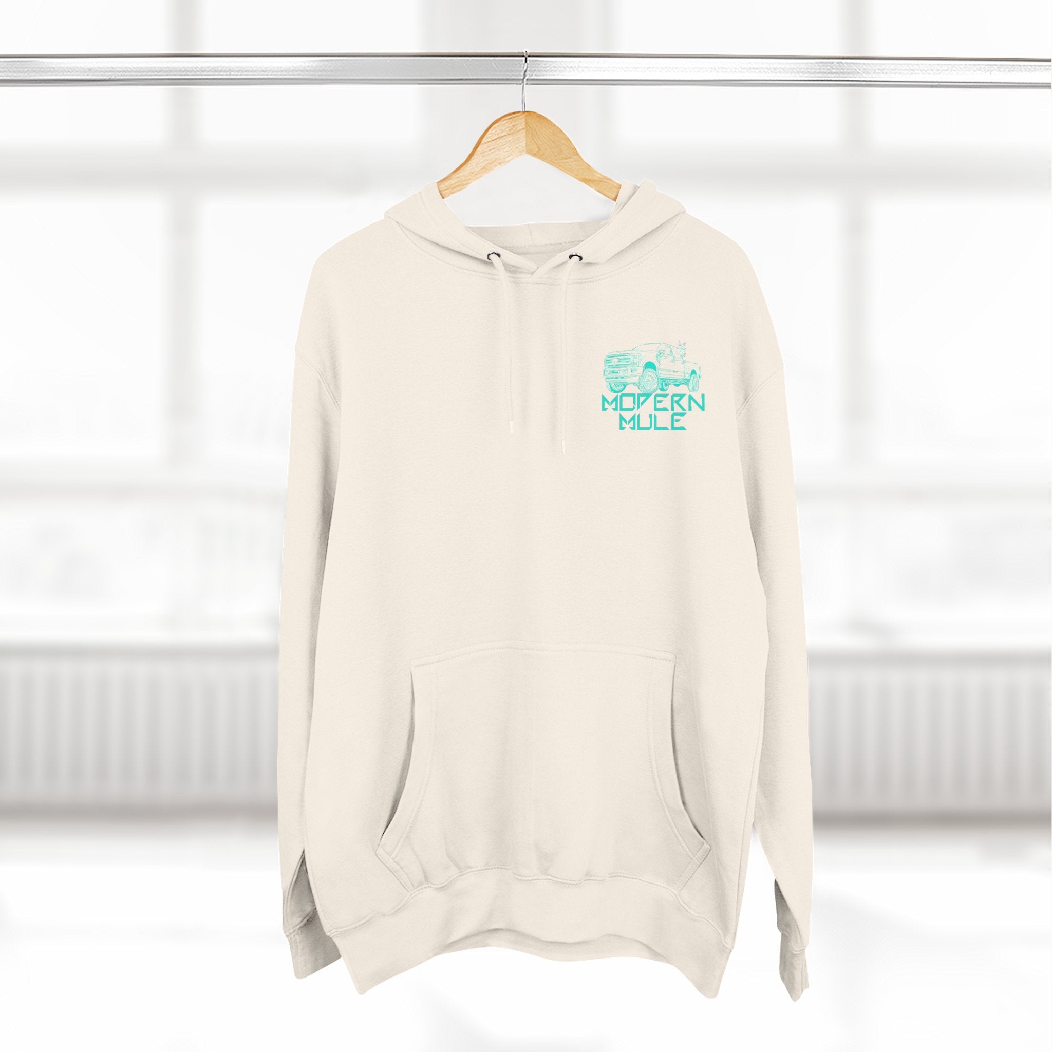 Modern Mule Logo Hoodie — Minimal Graphic Fleece Pullover