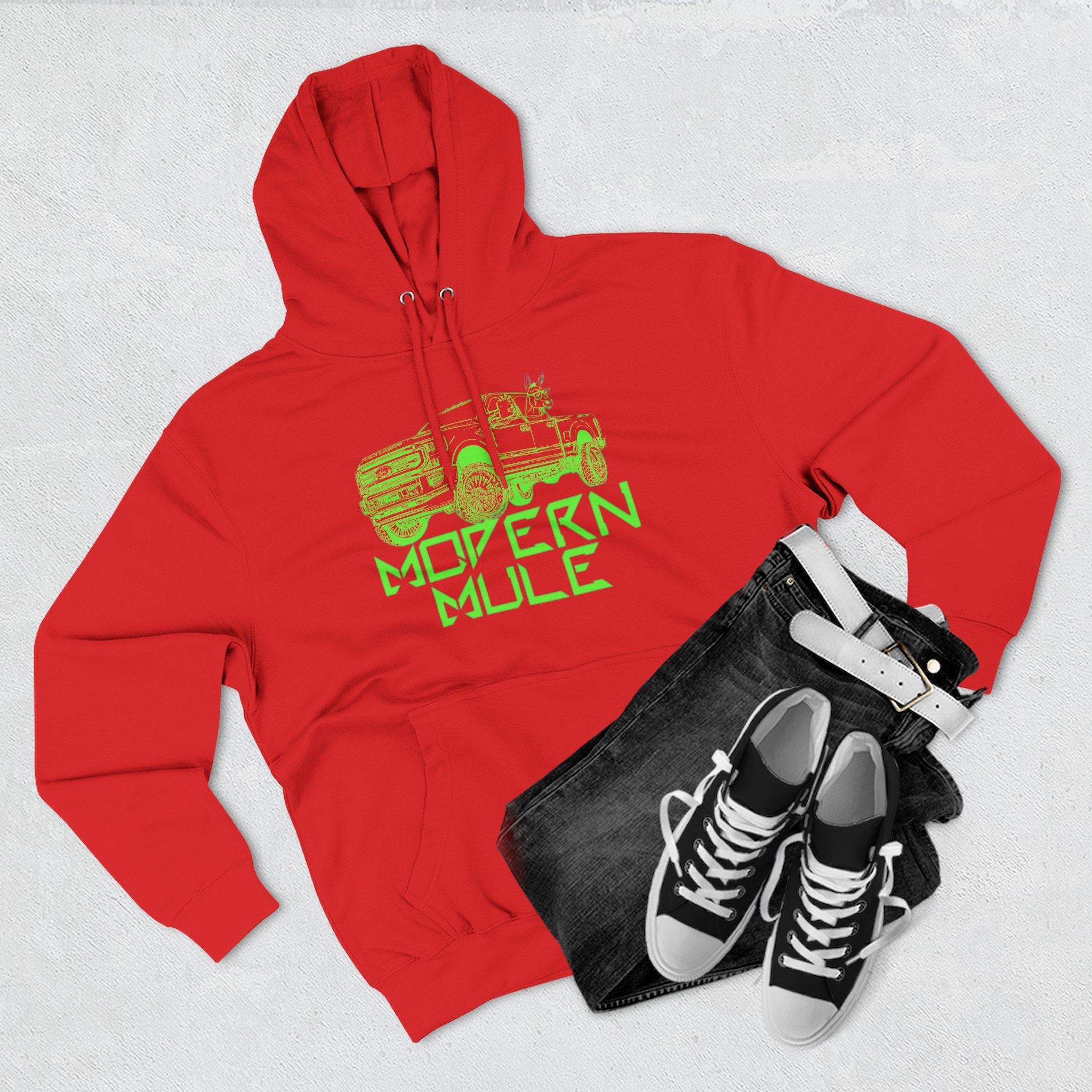 Three-Panel Fleece Hoodie