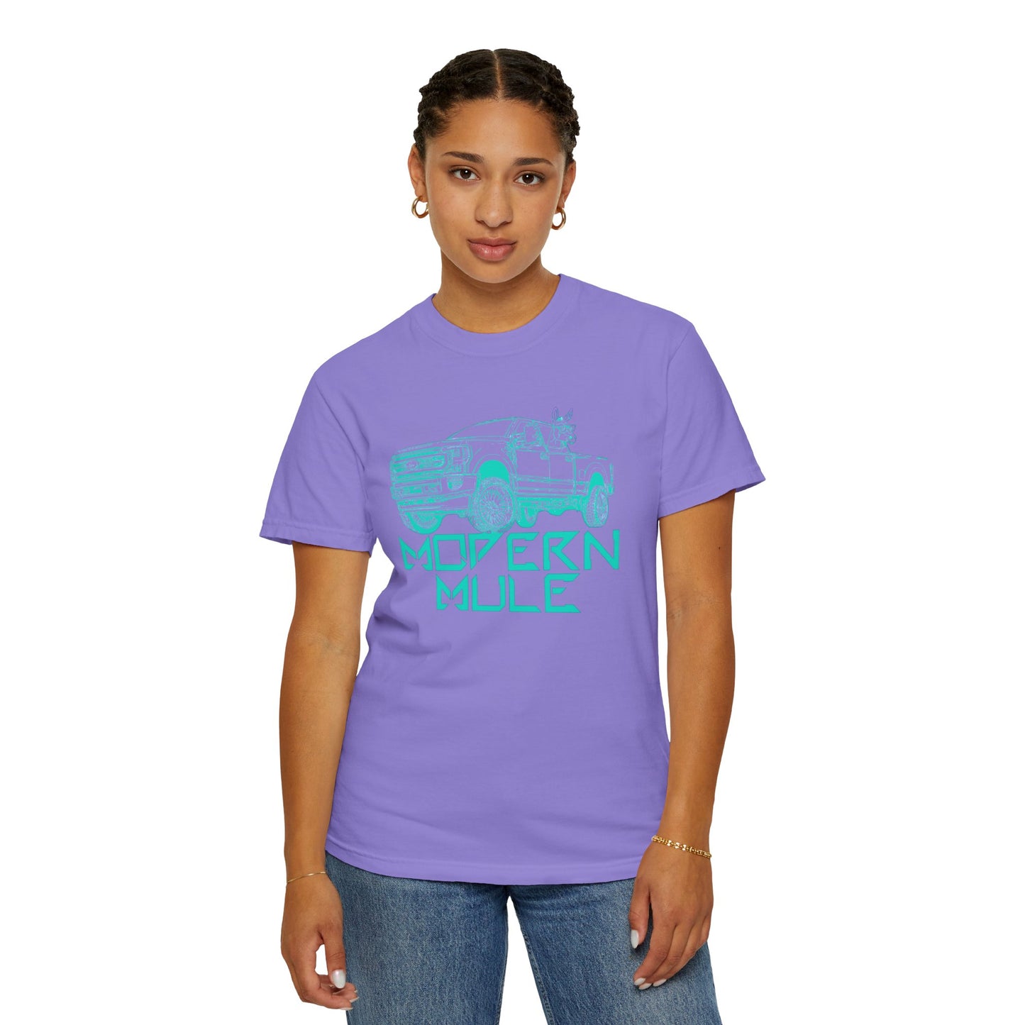 Modern Mule Truck T-Shirt — 'Modern Mule' Graphic Tee with Mini Donkey Back Art
