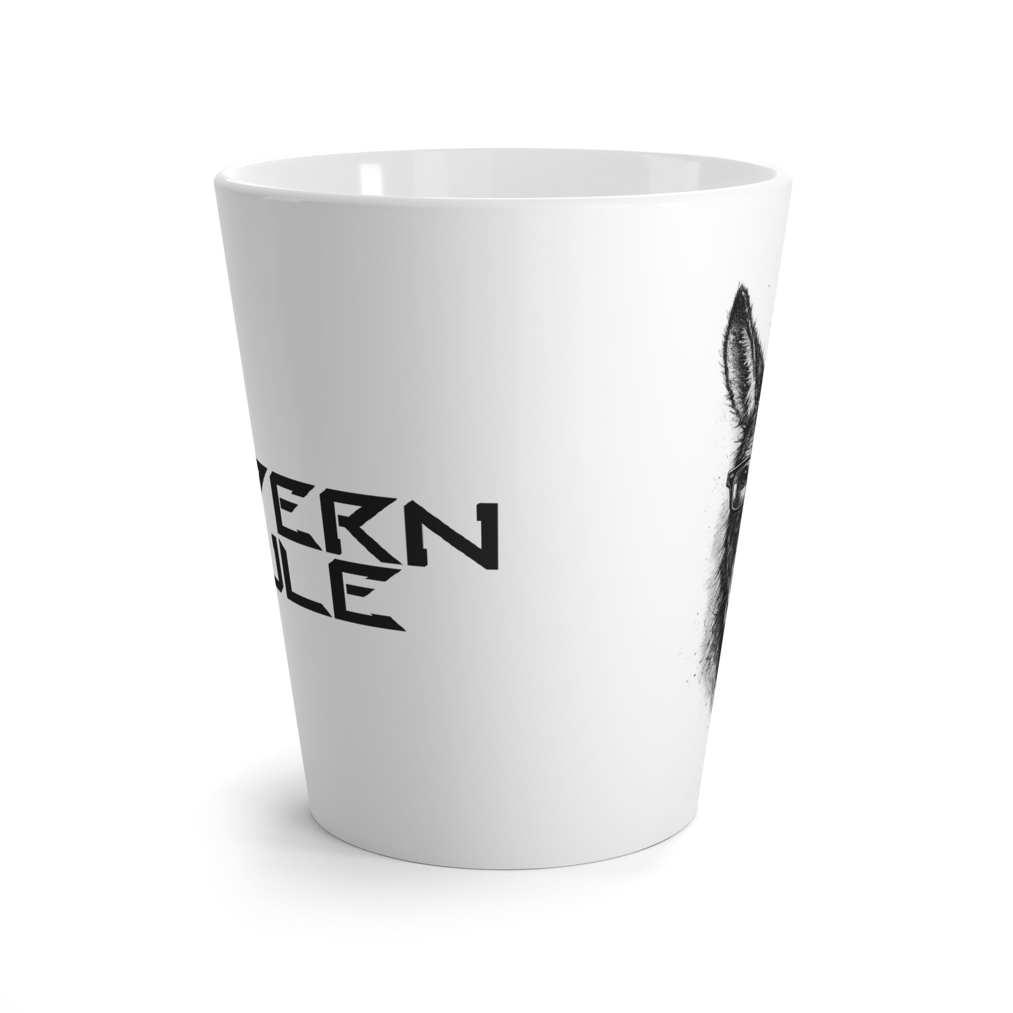 Modern Mule Latte Mug — Stylized Mule Illustration Coffee Cup