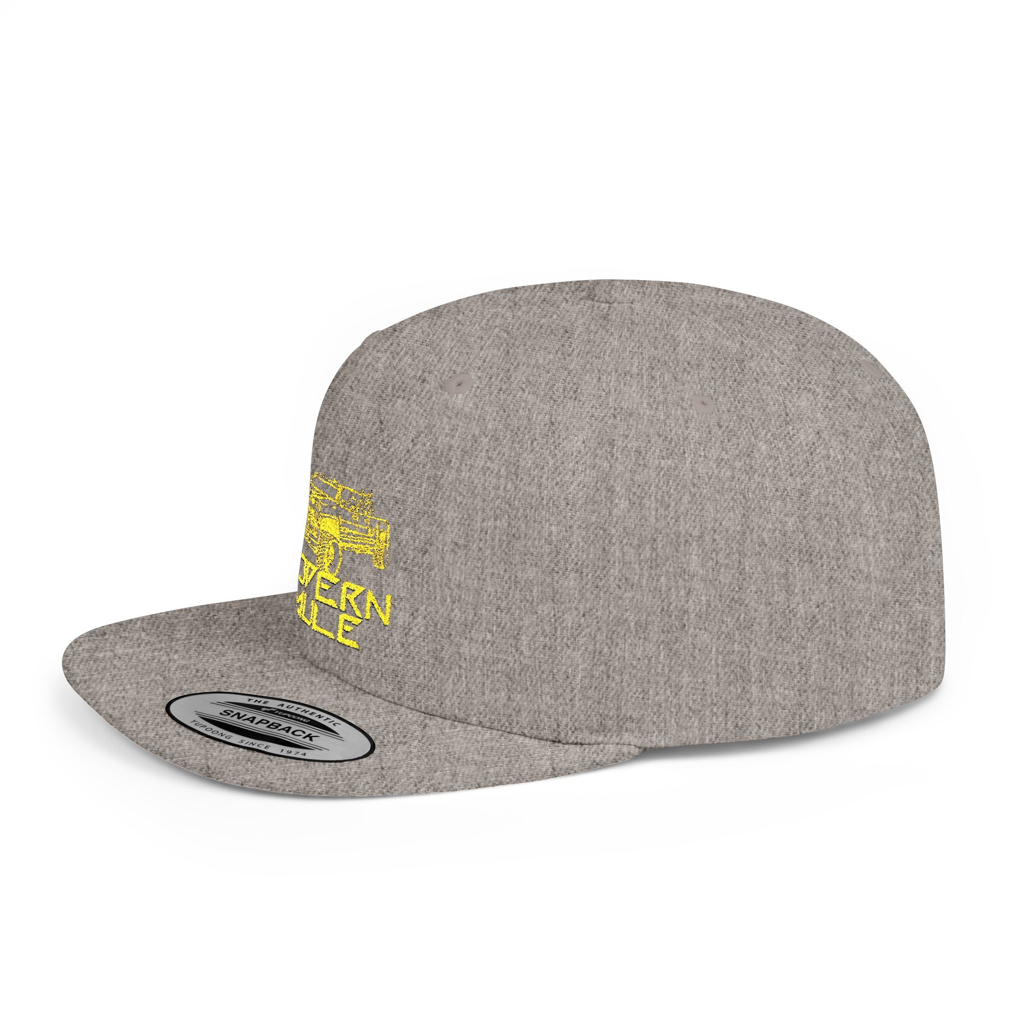 Modern Mule Diesel Truck Lime Green Logo Flat Bill Snapback