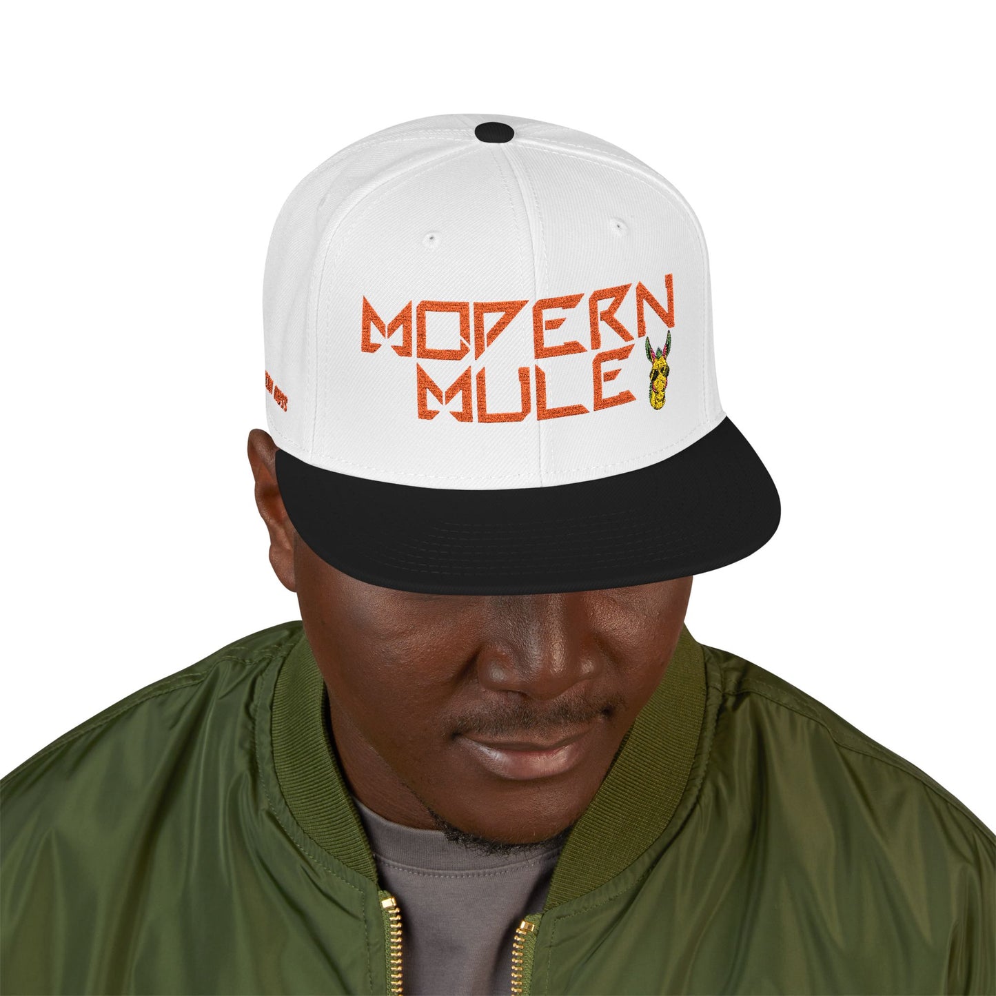 Snapback Hat — "Modern Mule Haulin' Auss" Embroidered Diesel Truck Design