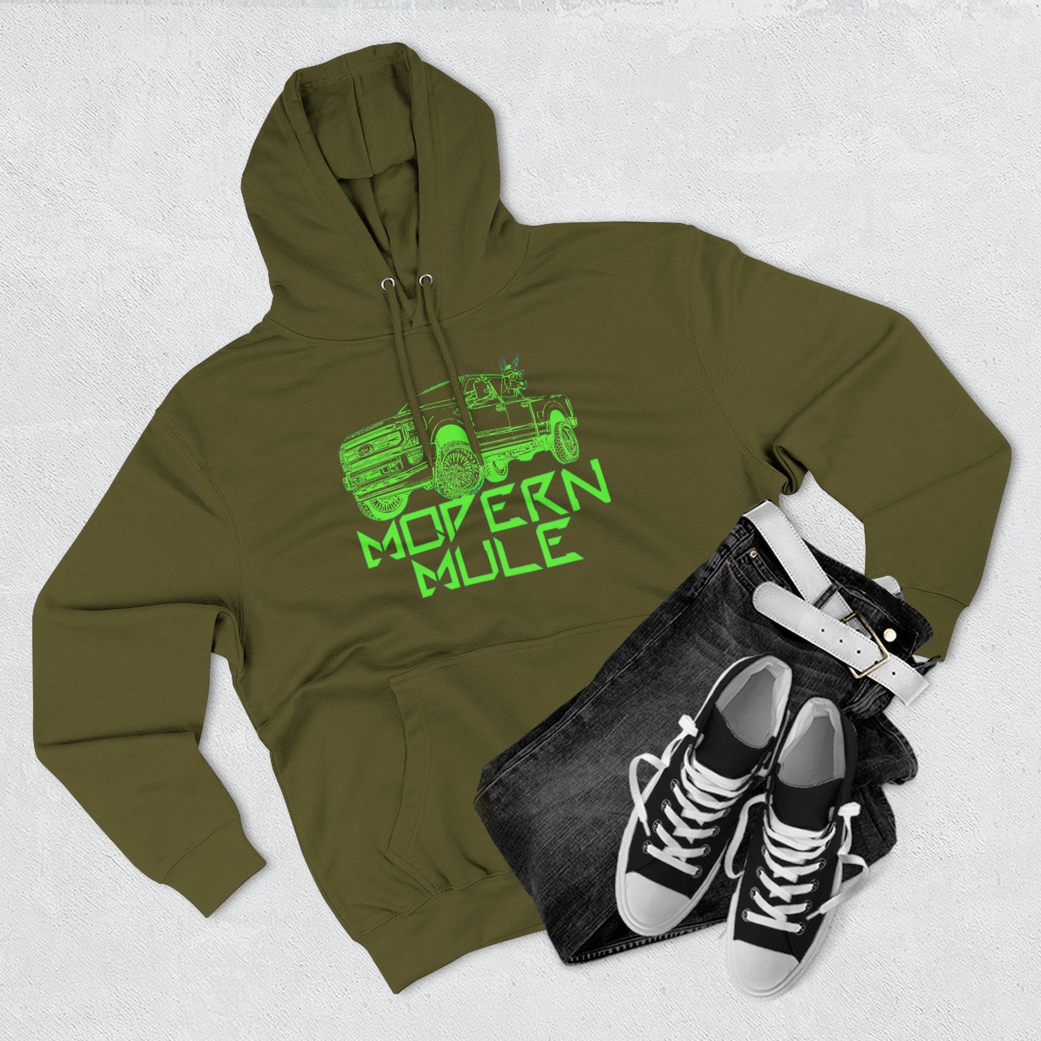 Three-Panel Fleece Hoodie