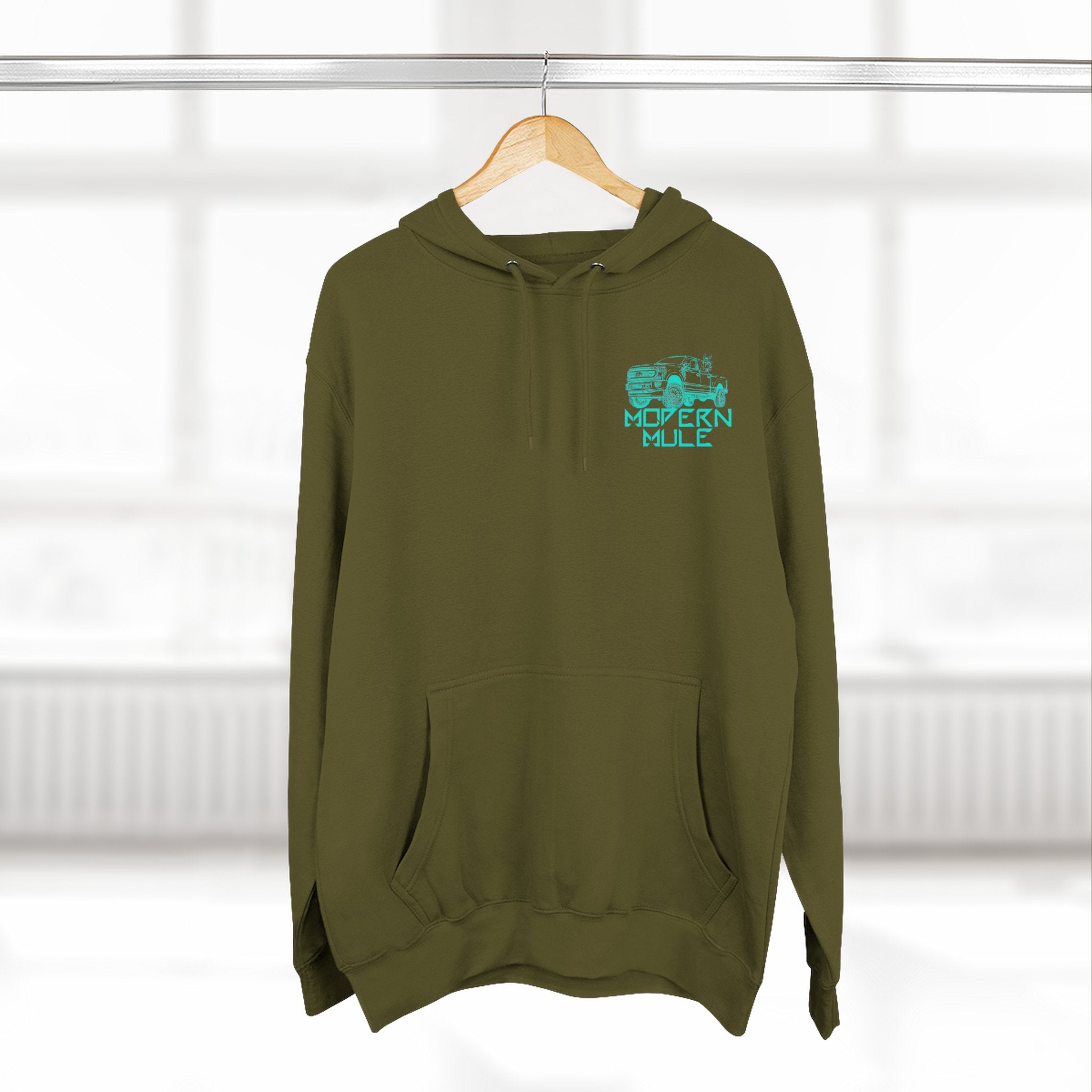 Modern Mule Logo Hoodie — Minimal Graphic Fleece Pullover