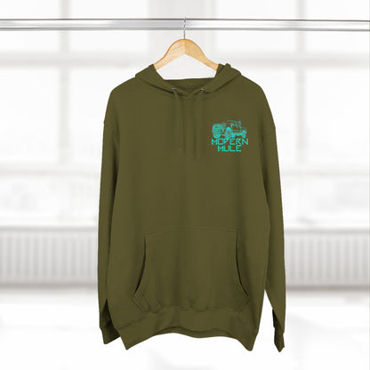 Modern Mule Logo Hoodie — Minimal Graphic Fleece Pullover